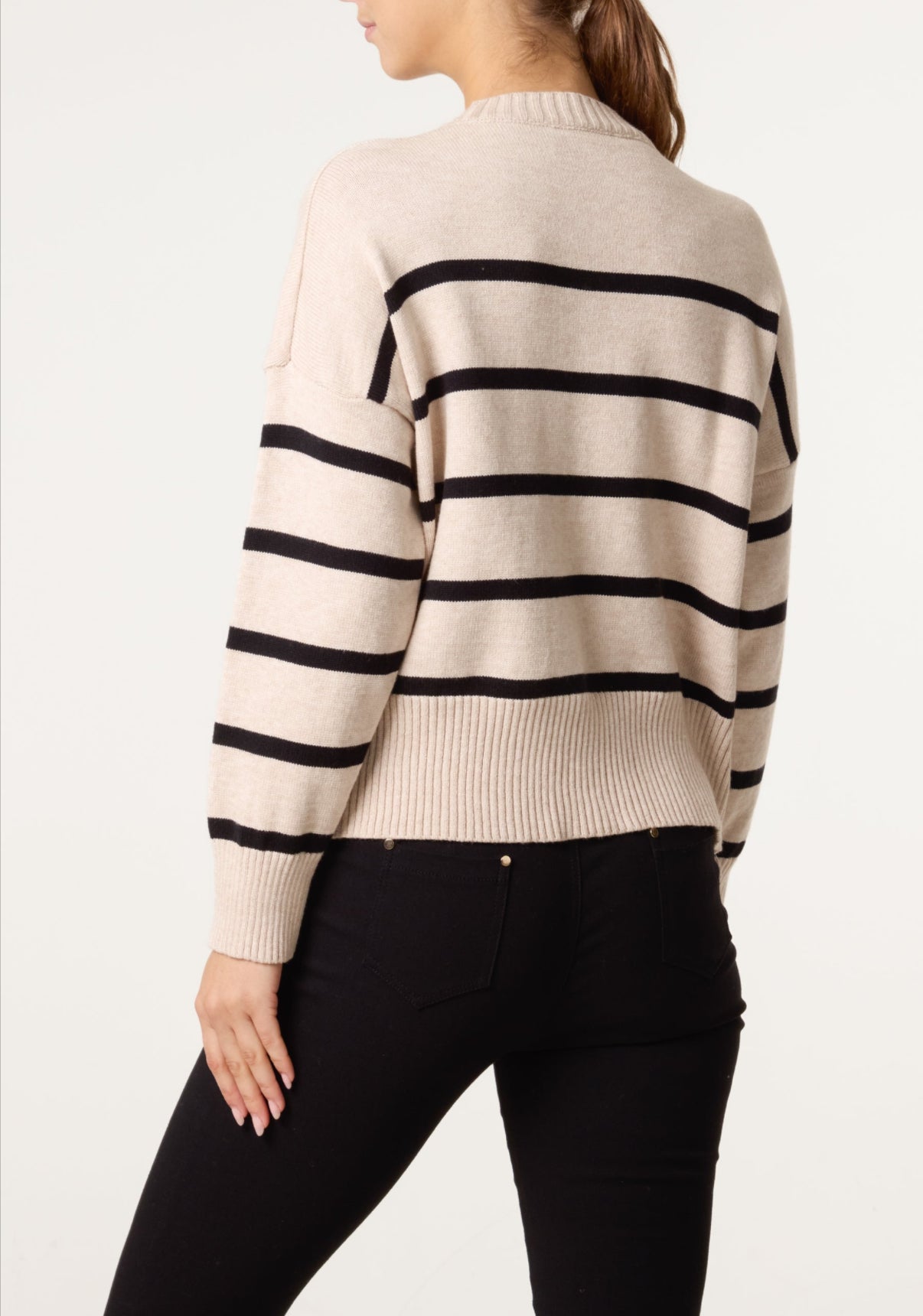 Stripe Jumper -Beige