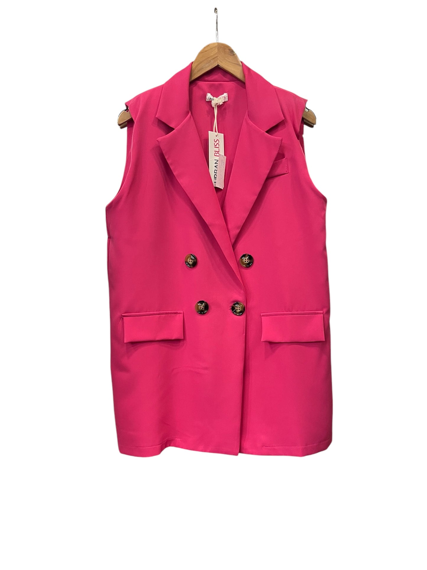 Sleeveless Blazer Pink