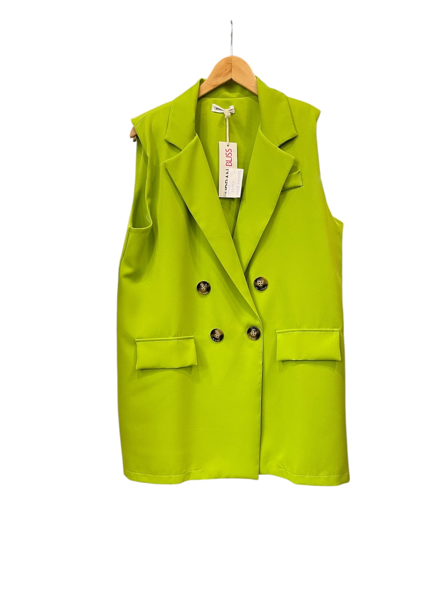 Sleeveless Blazer Lime