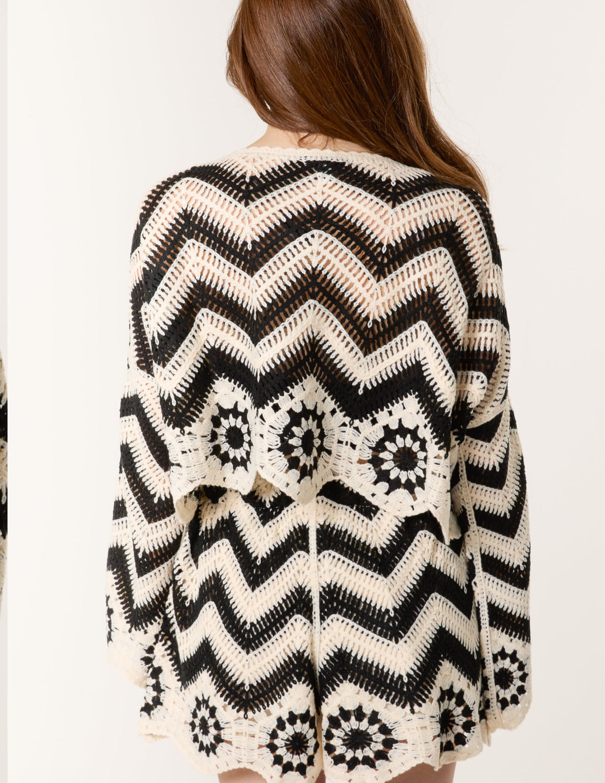 B + W Crochet Top