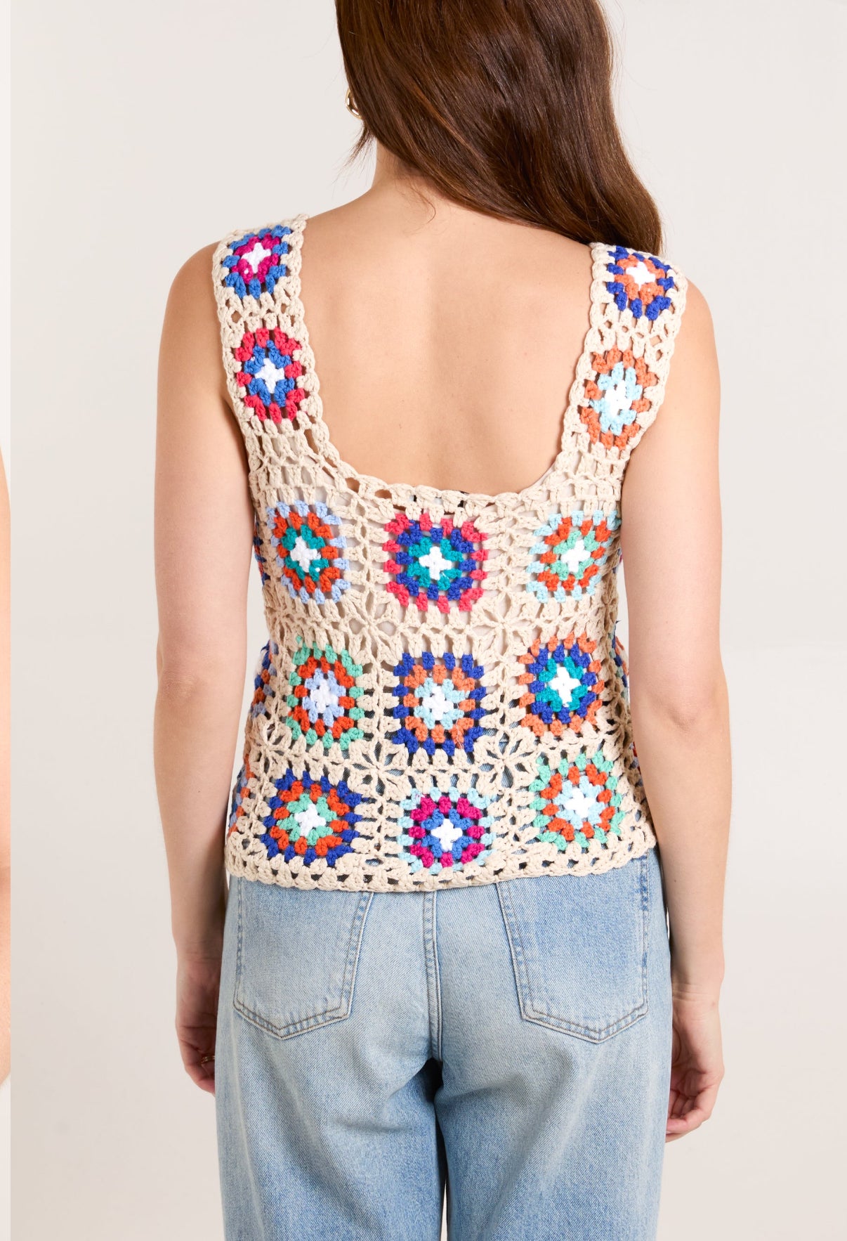 Crochet Colour Tie Waistcoat