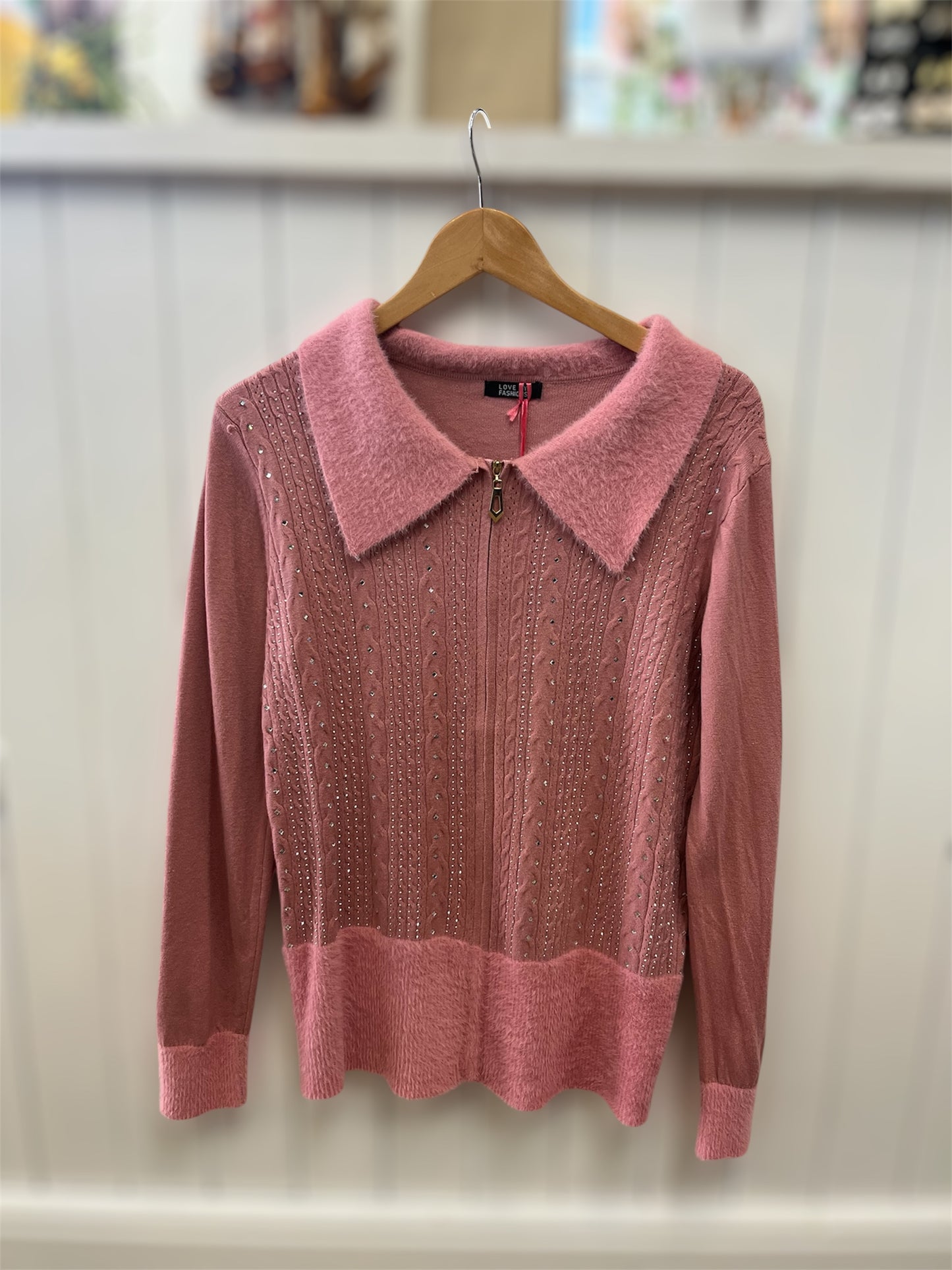 Sparkle Zip Knit