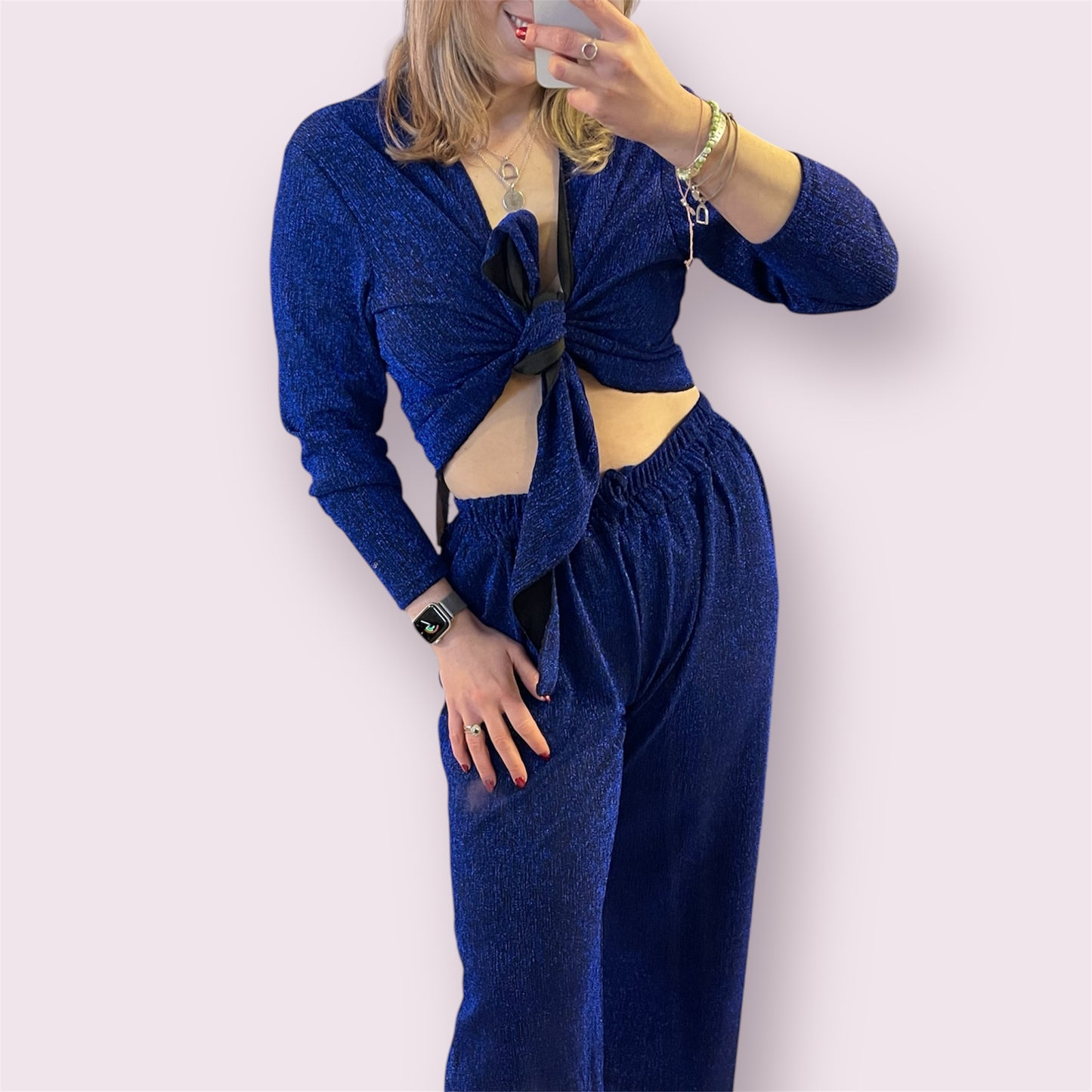 Wide Leg Sparkle Trouser