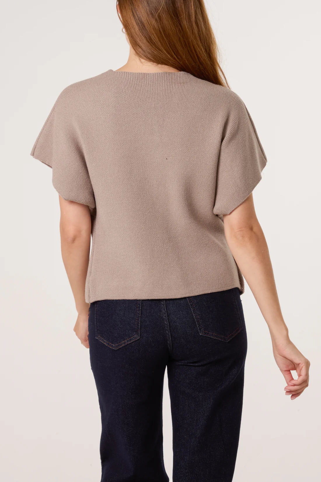 Gold Button Cap Sleeve