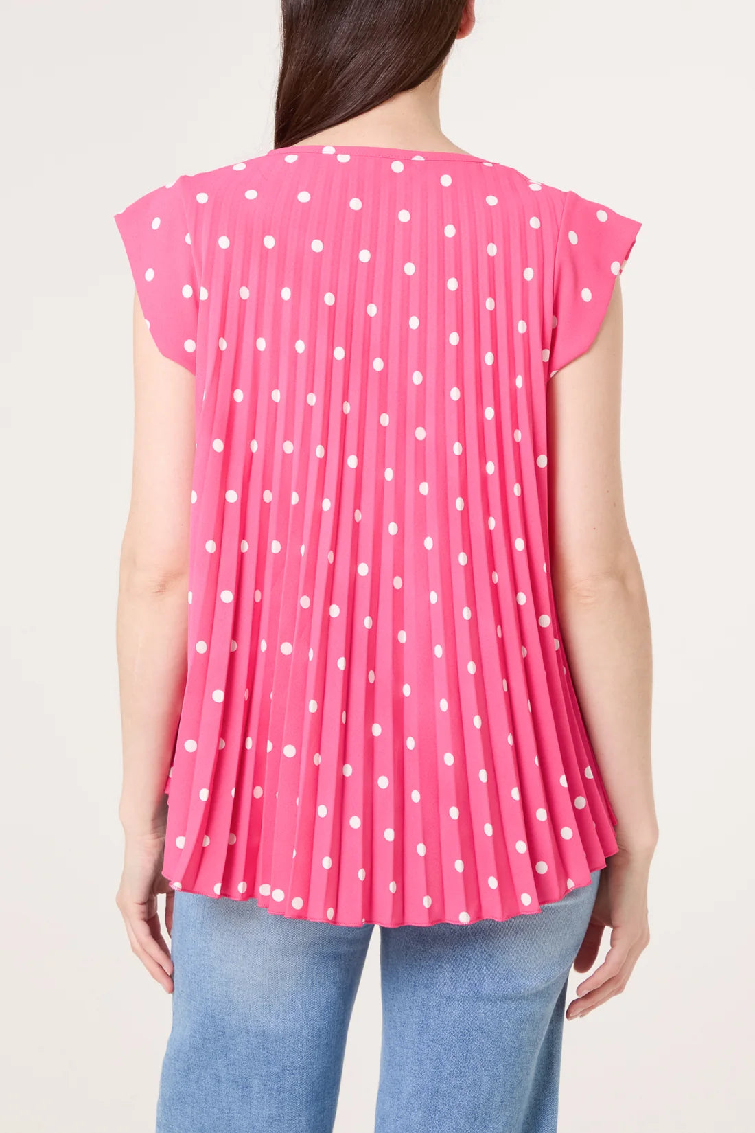 Pleat Polka Top