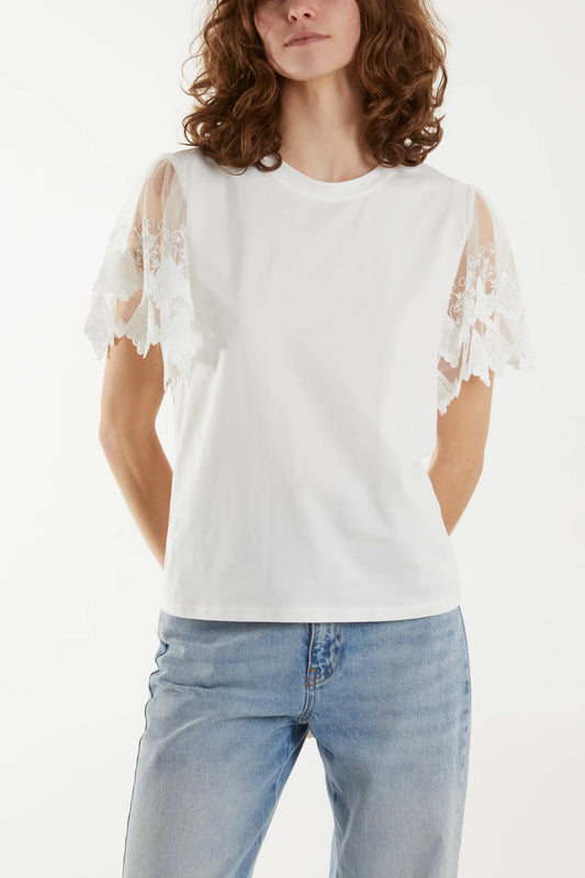 Lace Sleeve T