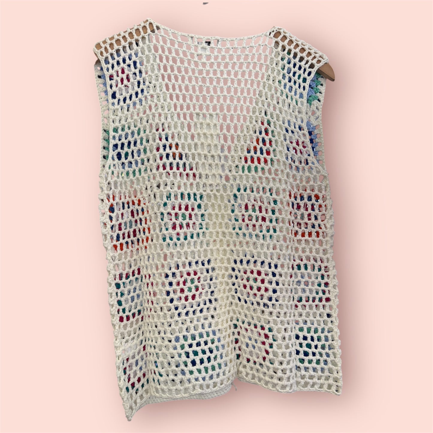 Patchwork Crochet Waistcoat IVORY
