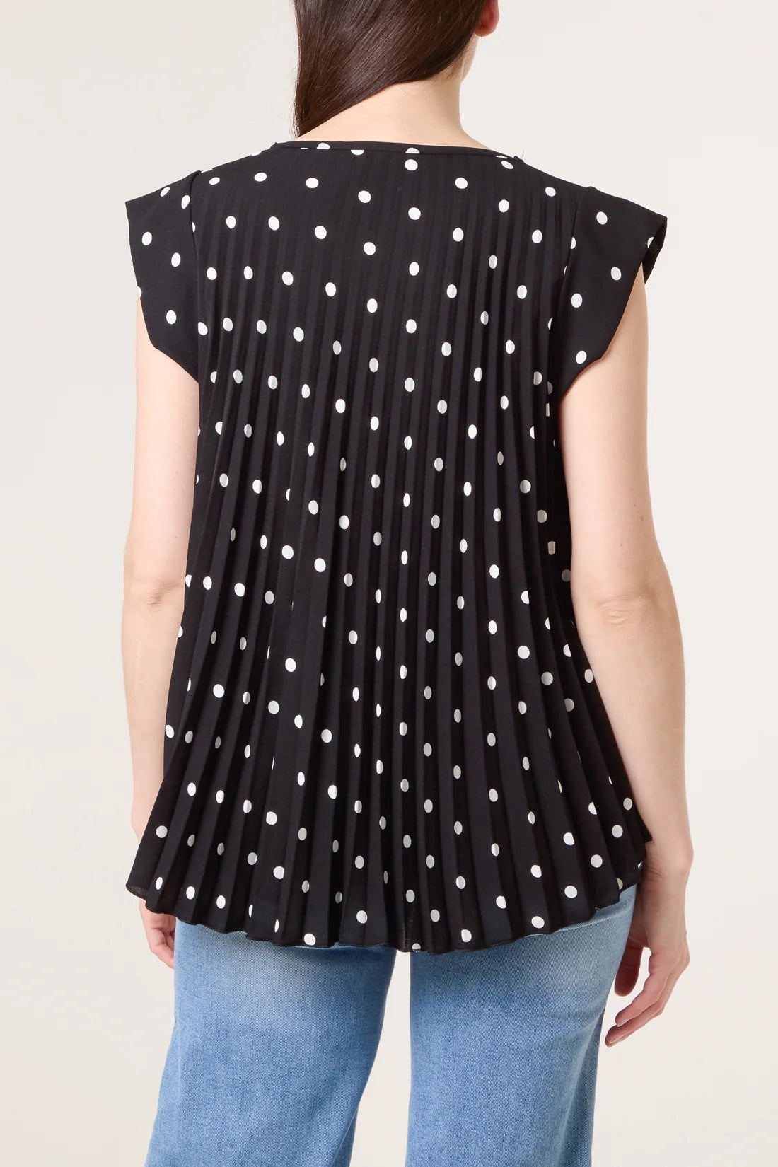 Pleat Polka Top