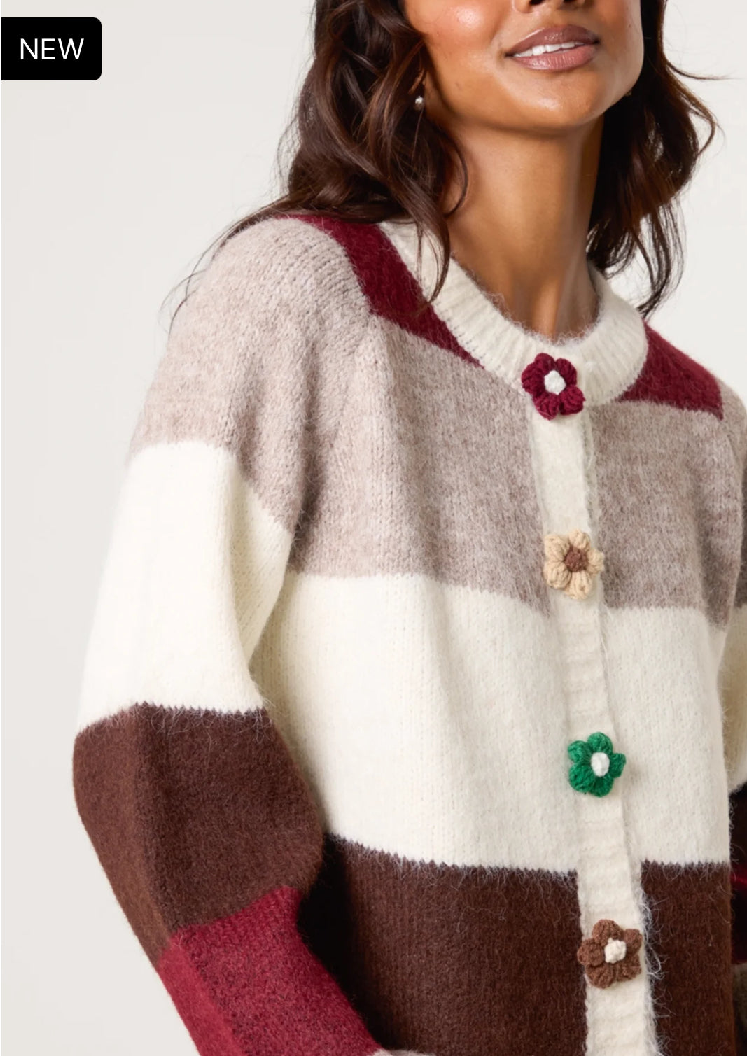 Flower knitted Button