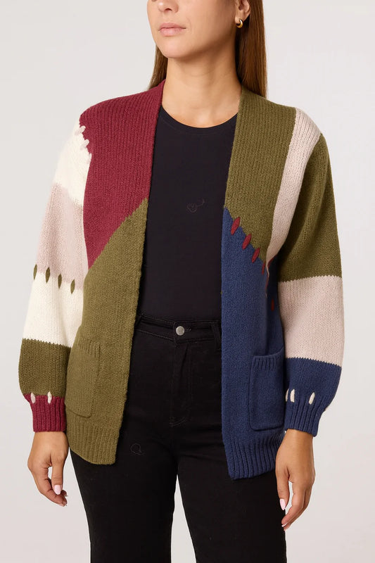 Stitch Cardi Khaki