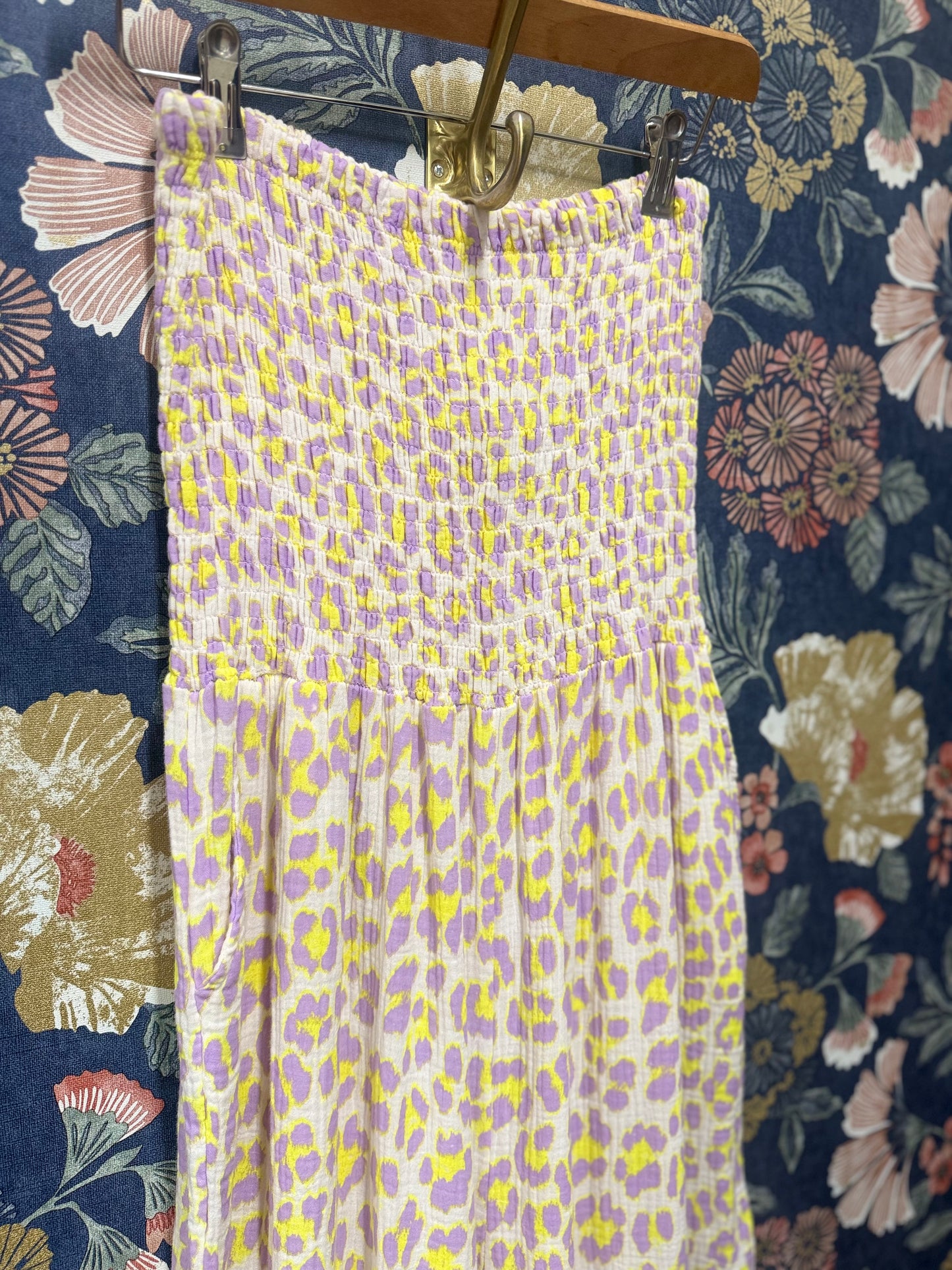 Leopard Shirred Jumpsuit