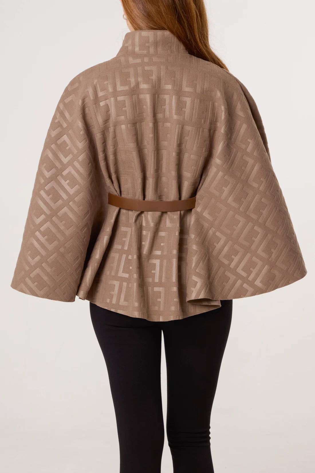 Print Belted Cape