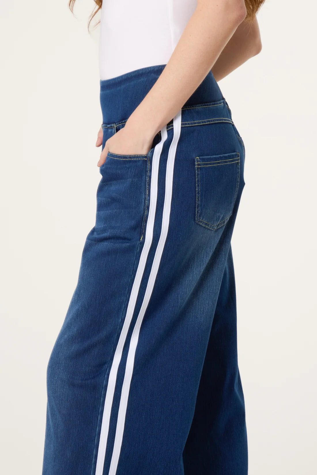 Stripe Jean Indigo