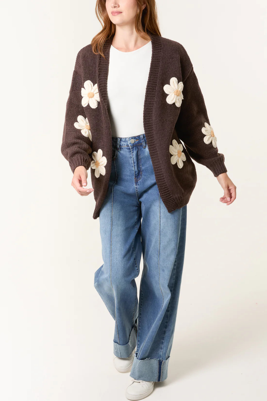 Daisy Cardigan Chocolate
