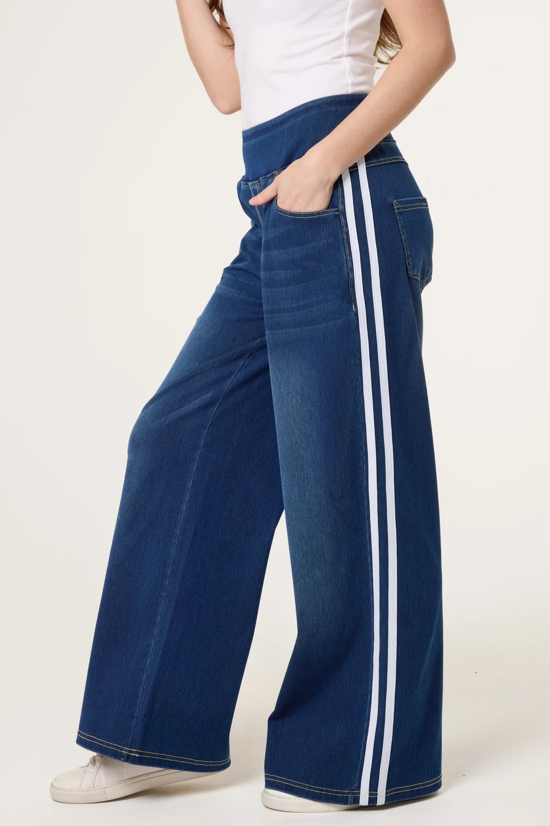 Stripe Jean Indigo