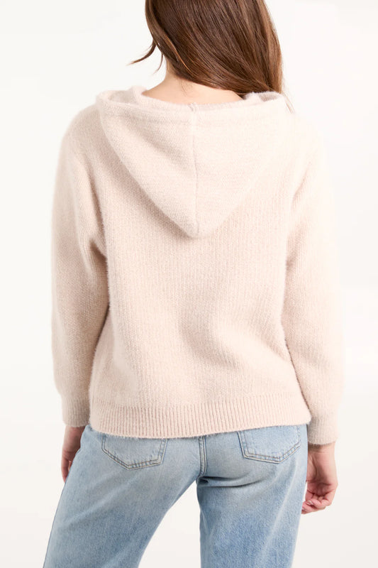 Soft Zip Hoodie Stone