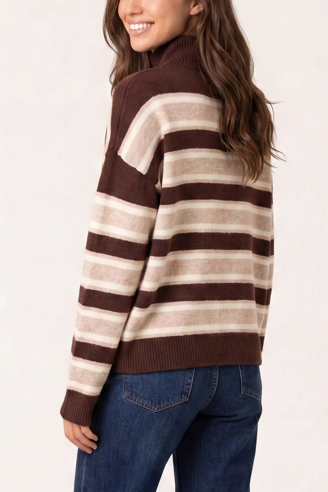 Stripe Zip Chocolate