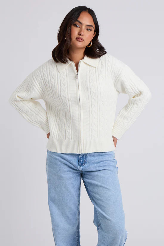 Cable Collar Cardi