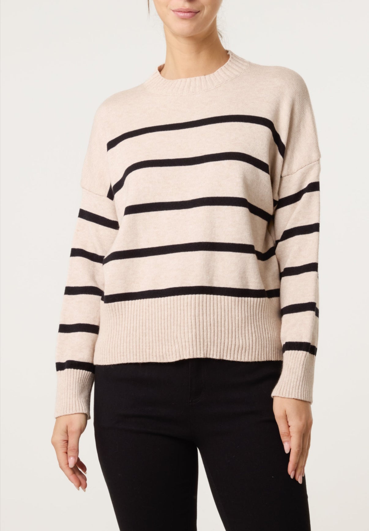Stripe Jumper -Beige