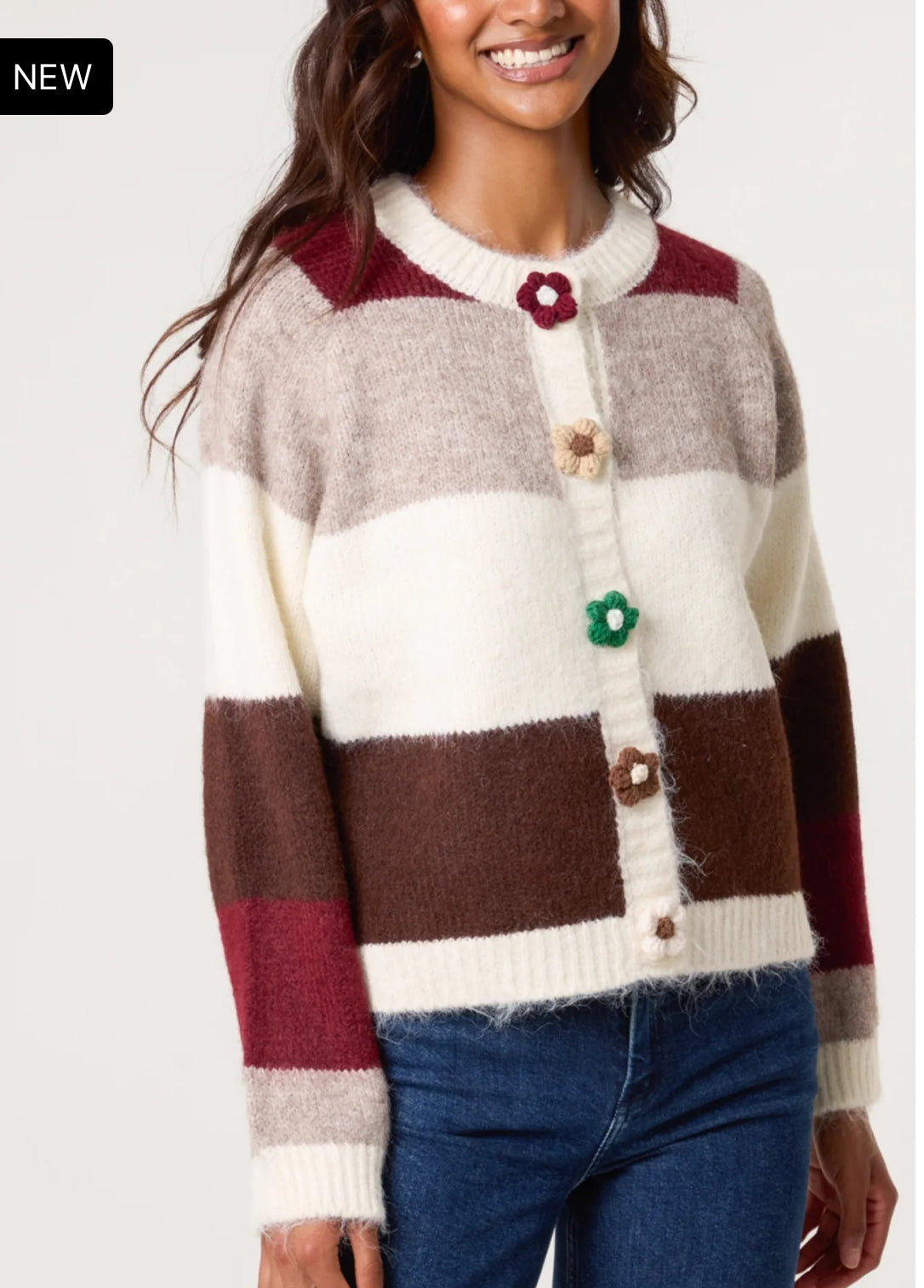 Flower knitted Button