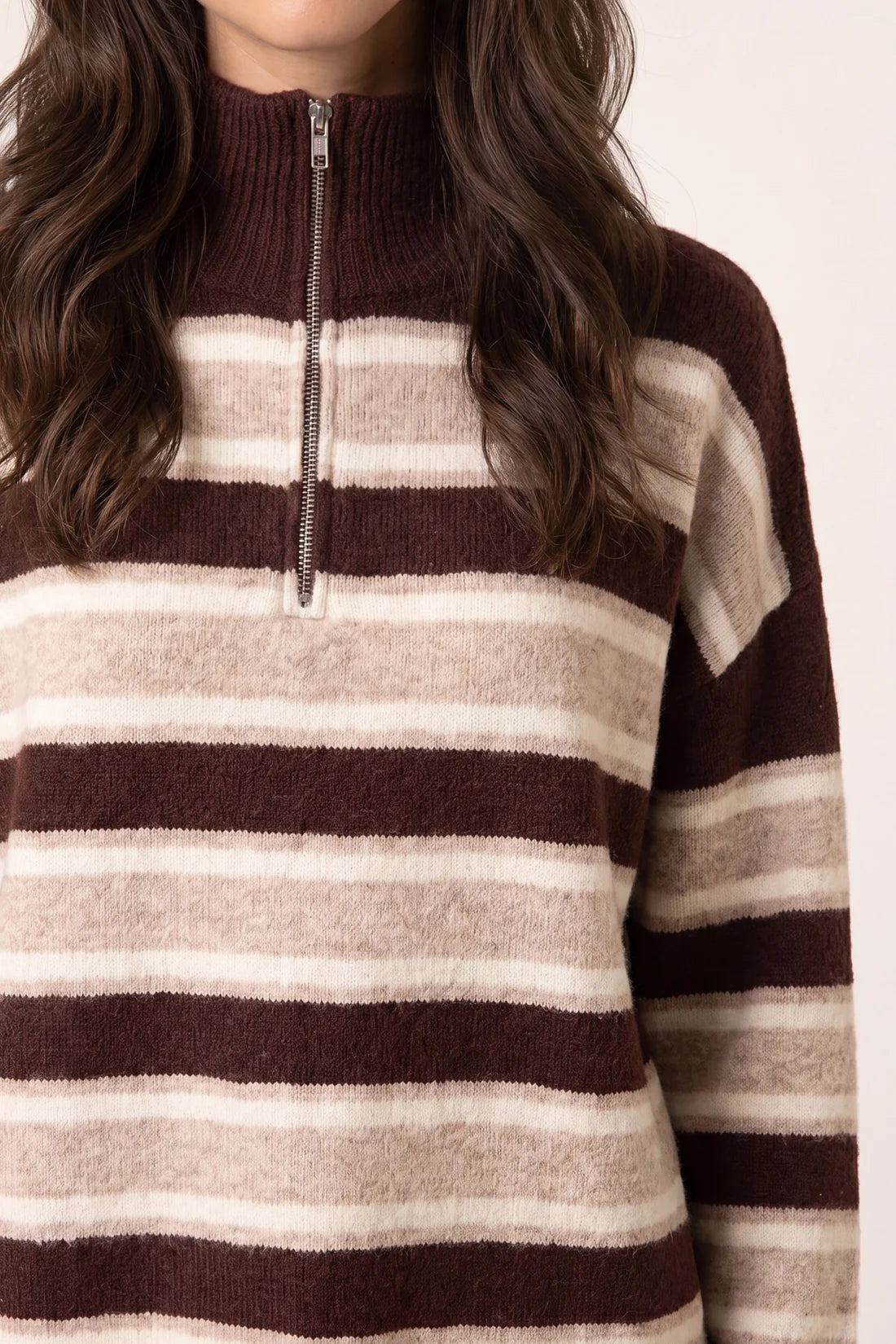 Stripe Zip Chocolate