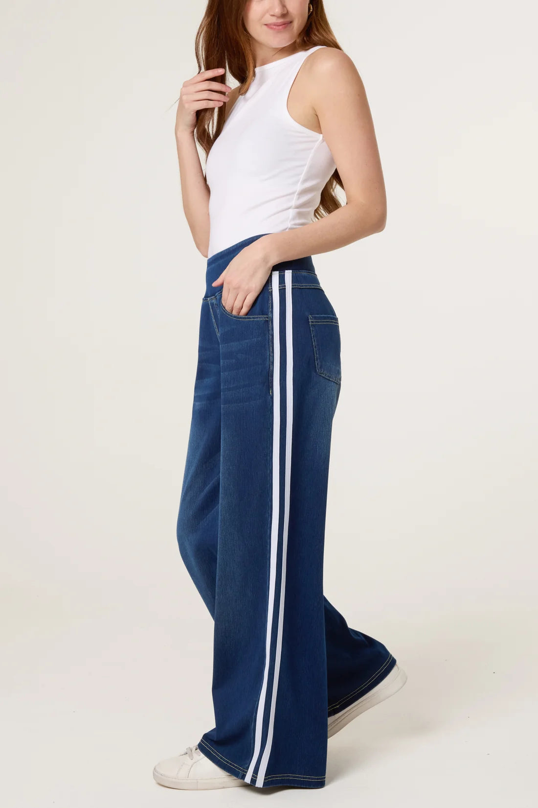 Stripe Jean Indigo