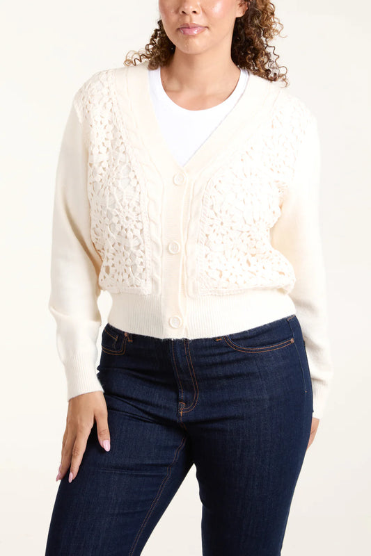 Cream Crochet Cardi