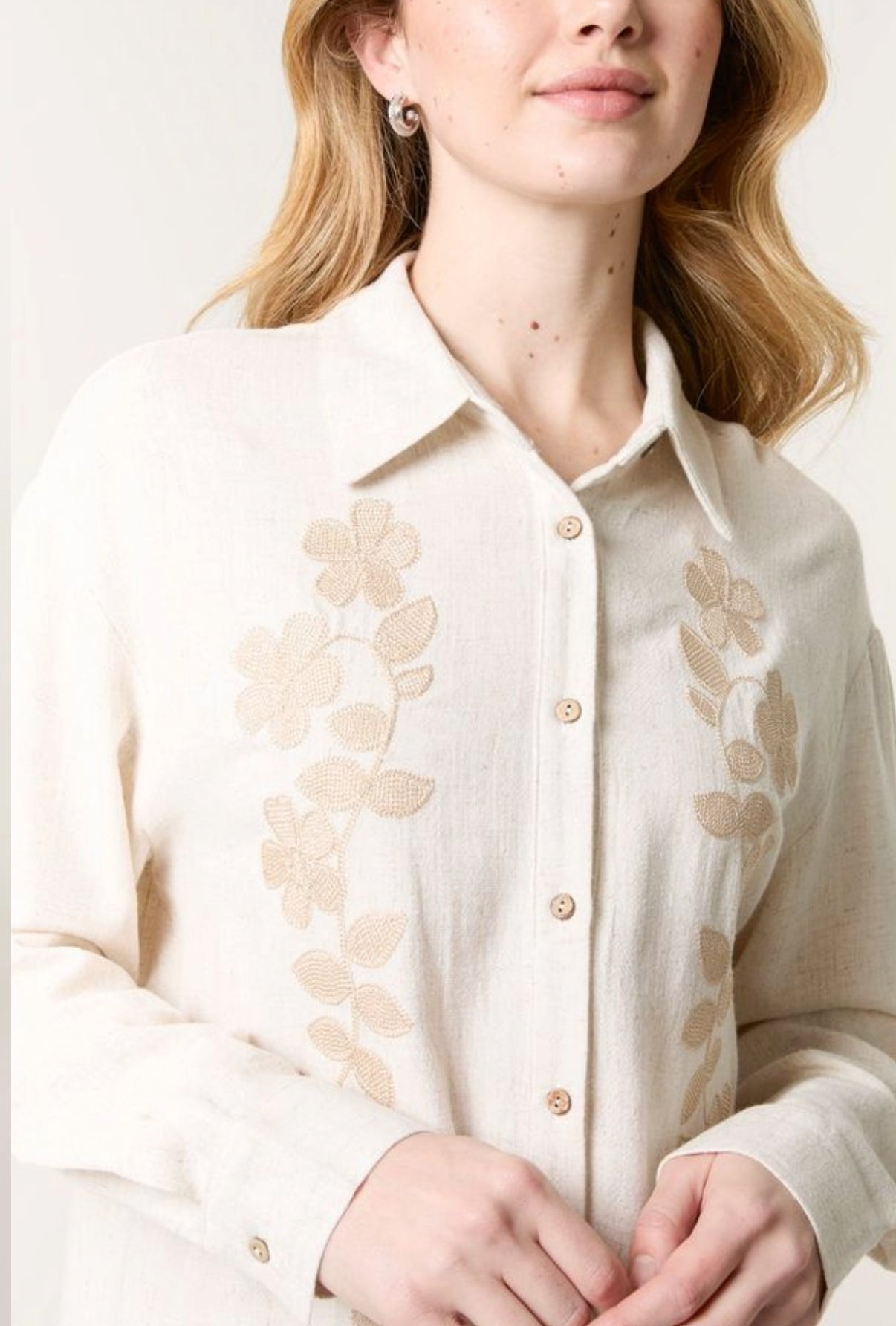 Linen Blend Embroidery