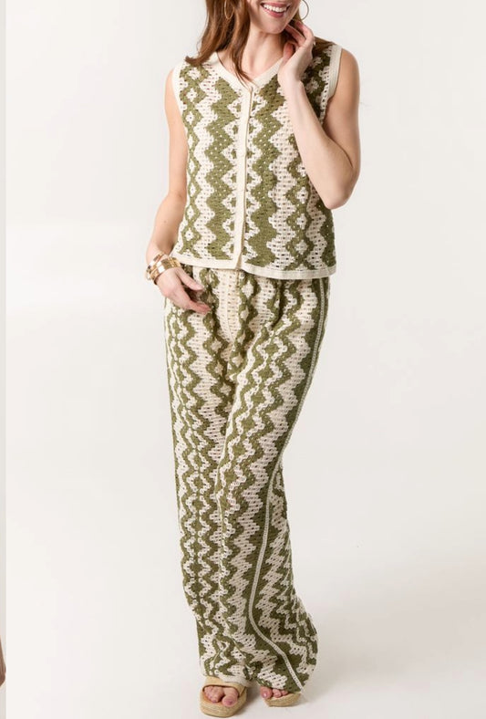 Crochet Trouser - Khaki