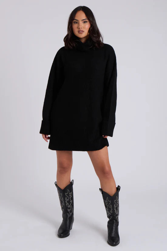 Black Mini Roll Neck