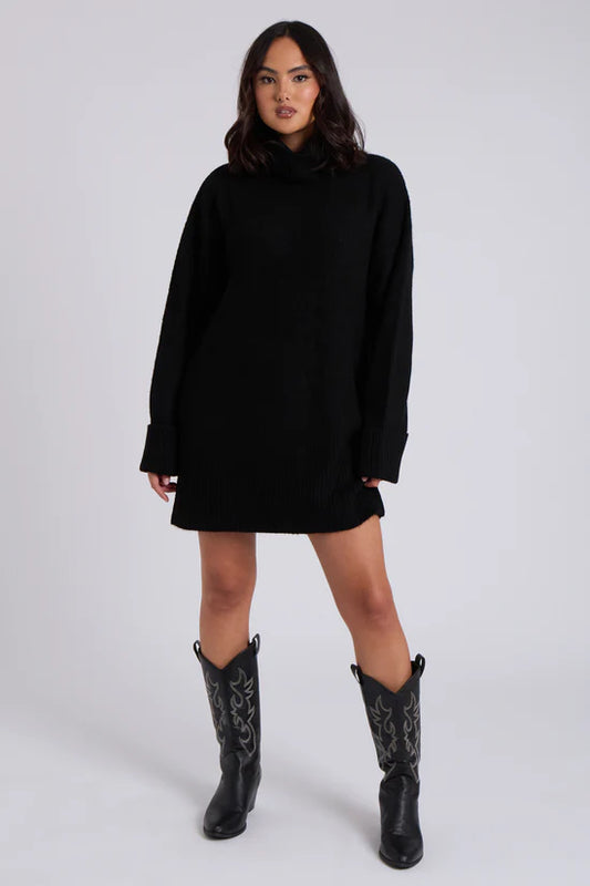 Black Mini Roll Neck