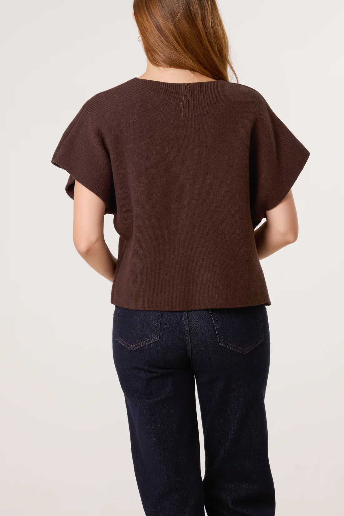 Gold Button Cap Sleeve