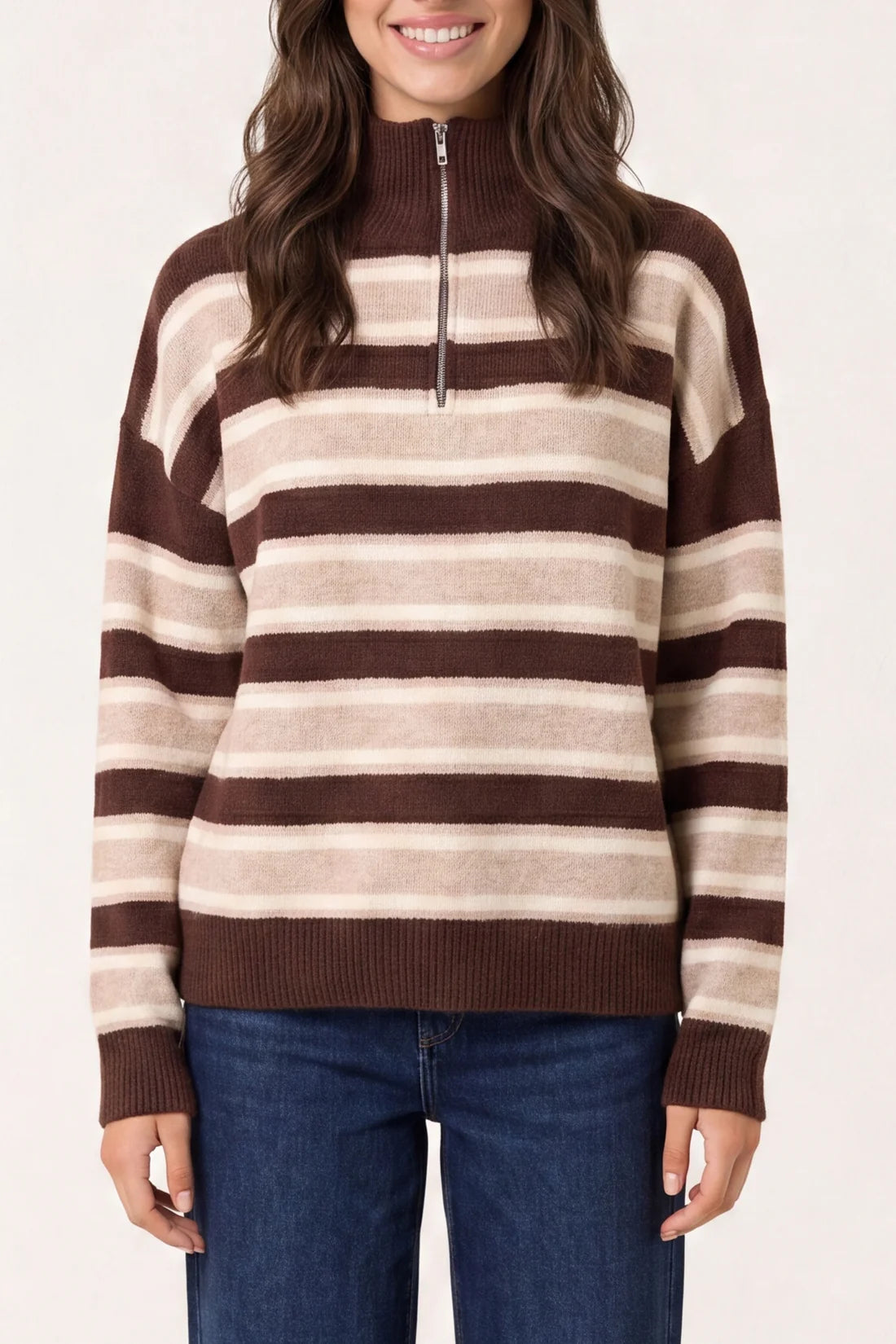 Stripe Zip Chocolate