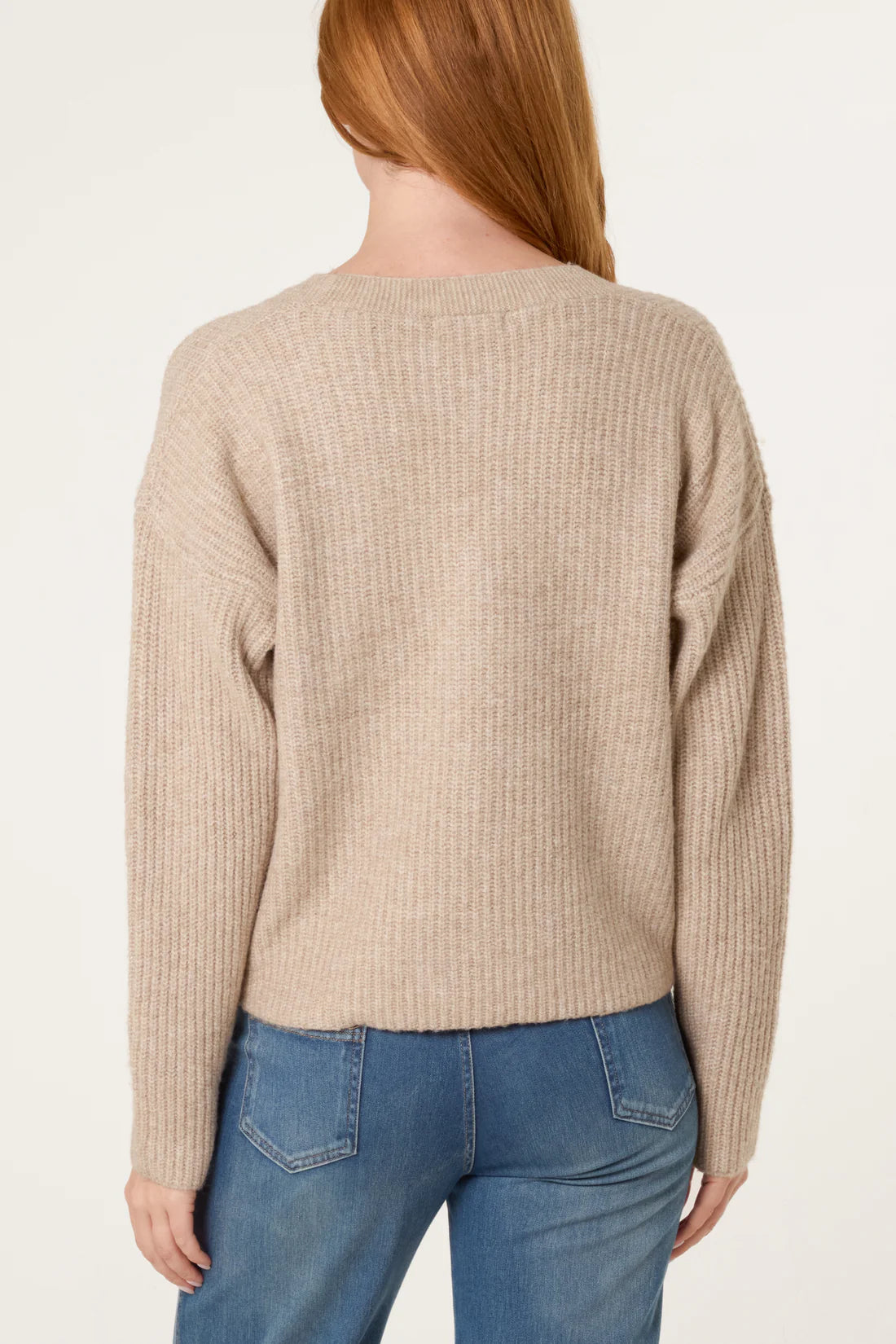 Beige Button Cardi