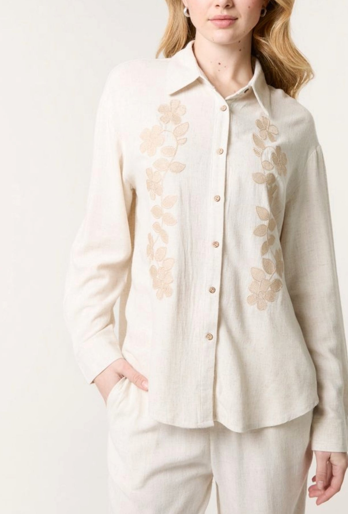Linen Blend Embroidery
