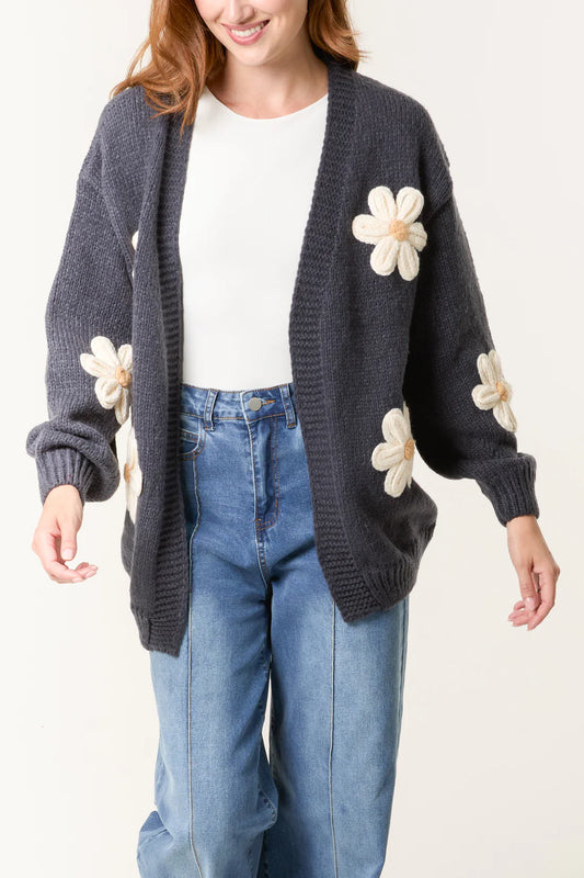 Daisy Cardigan Navy