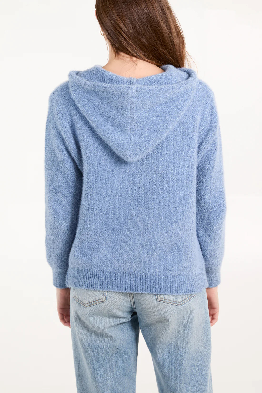 Soft Zip Up Hoodie Blue