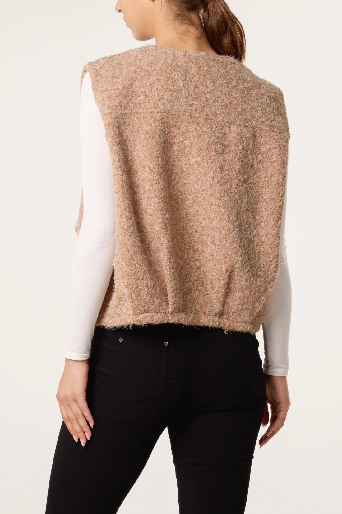 Fluffy Zip Vest