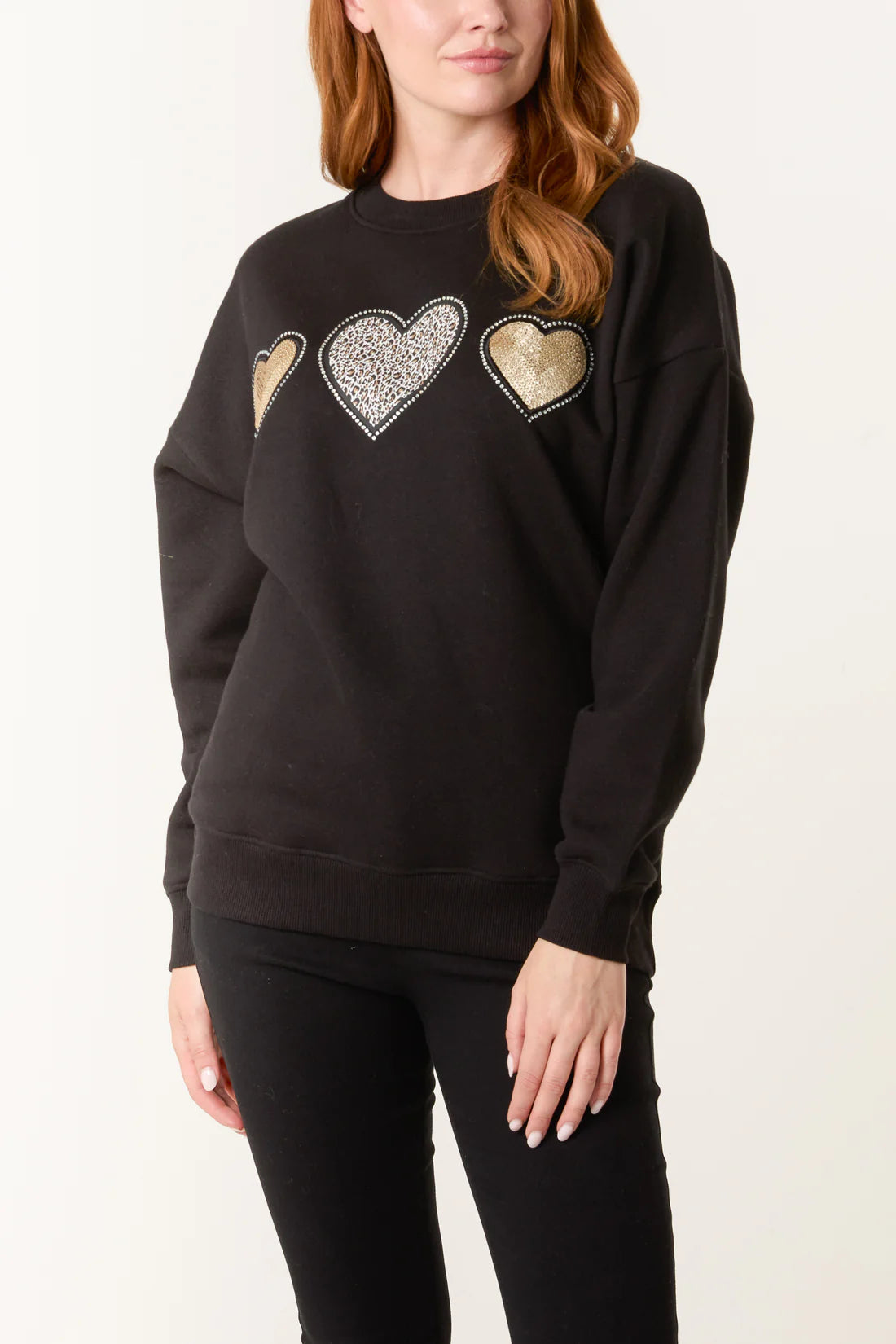 Heart Jumper Black