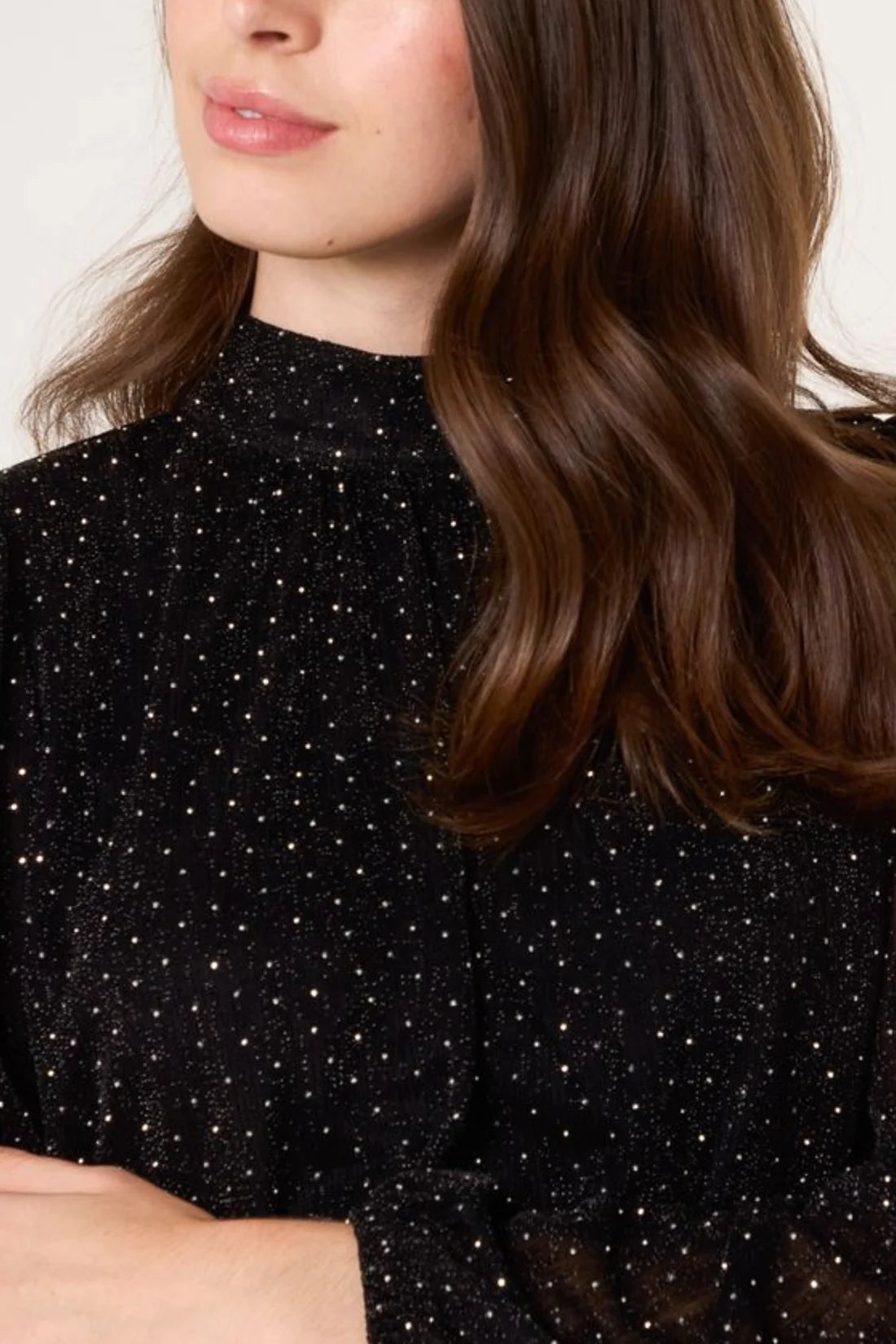 Diamante Puffball Top