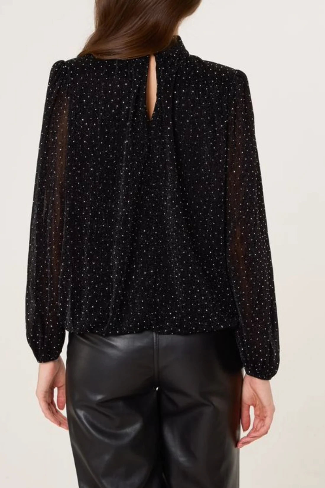 Diamante Puffball Top