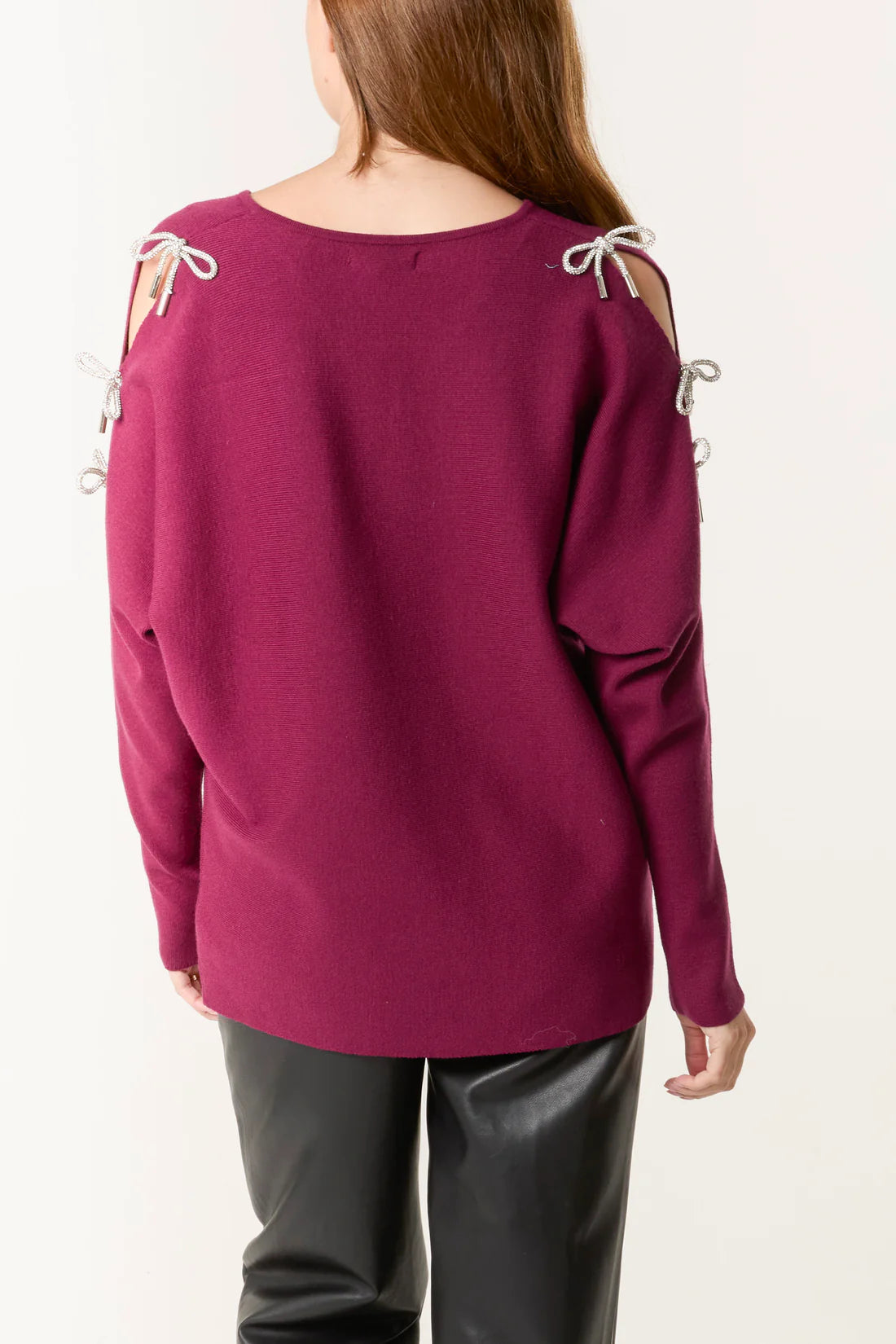 Bow Shoulder Knit