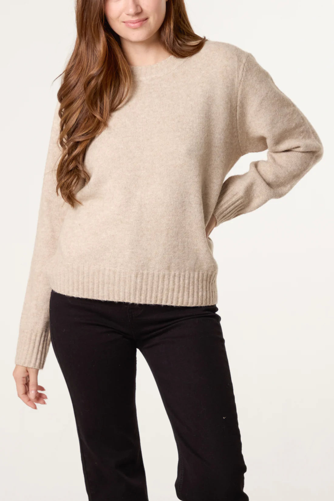 Tie Back Knit Beige