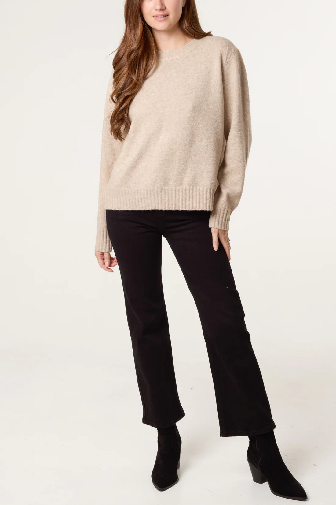 Tie Back Knit Beige