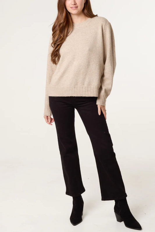 Tie Back Knit Beige
