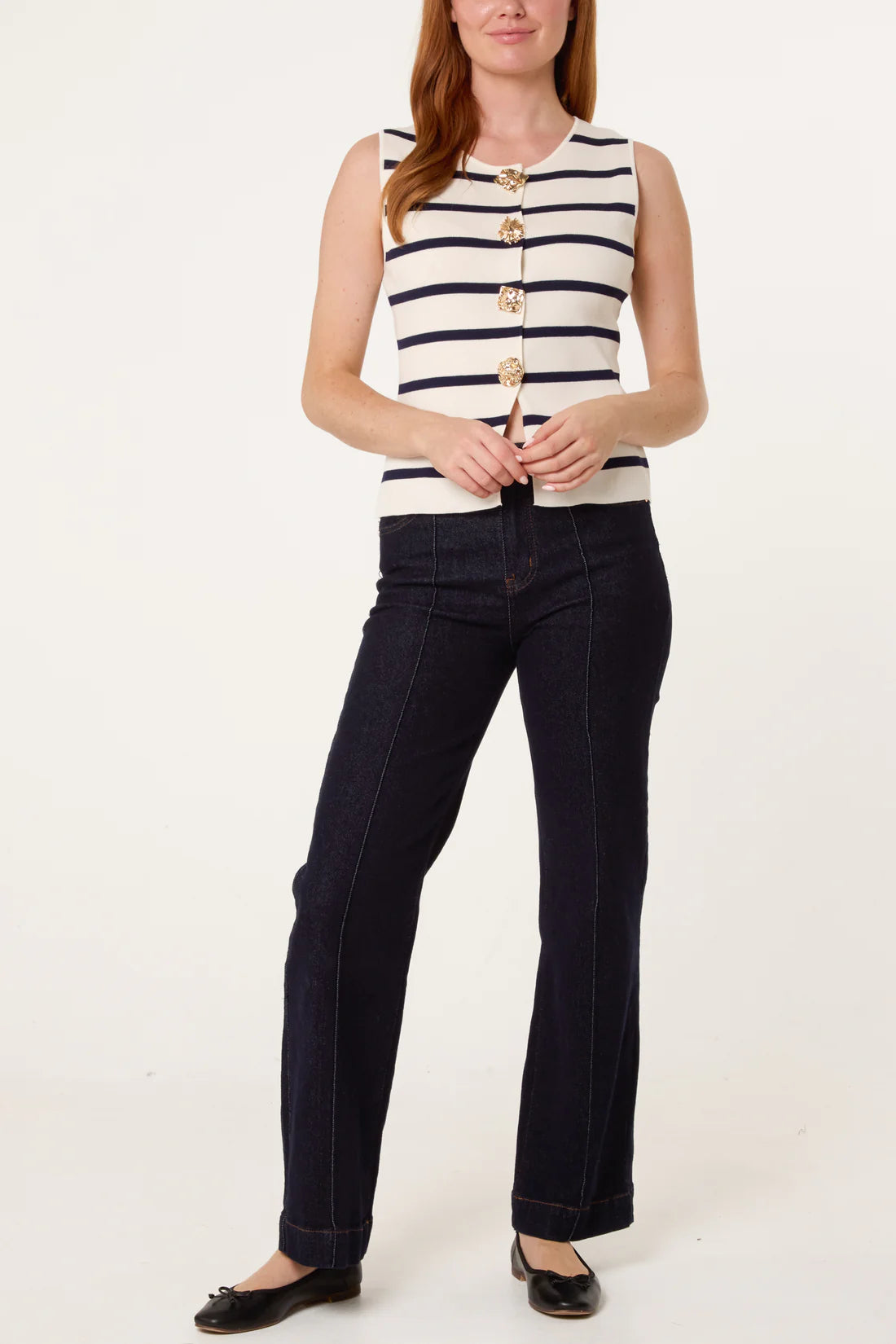 Stripe Button Vest