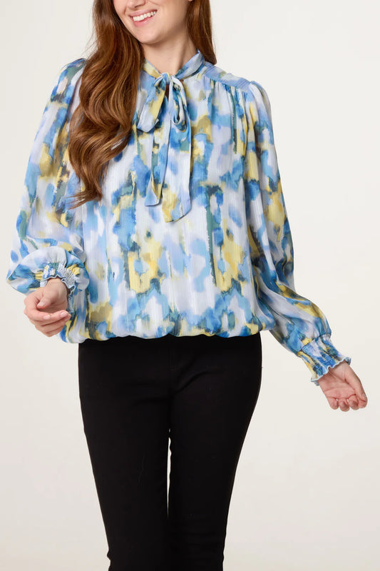 Water Colour Pussybow