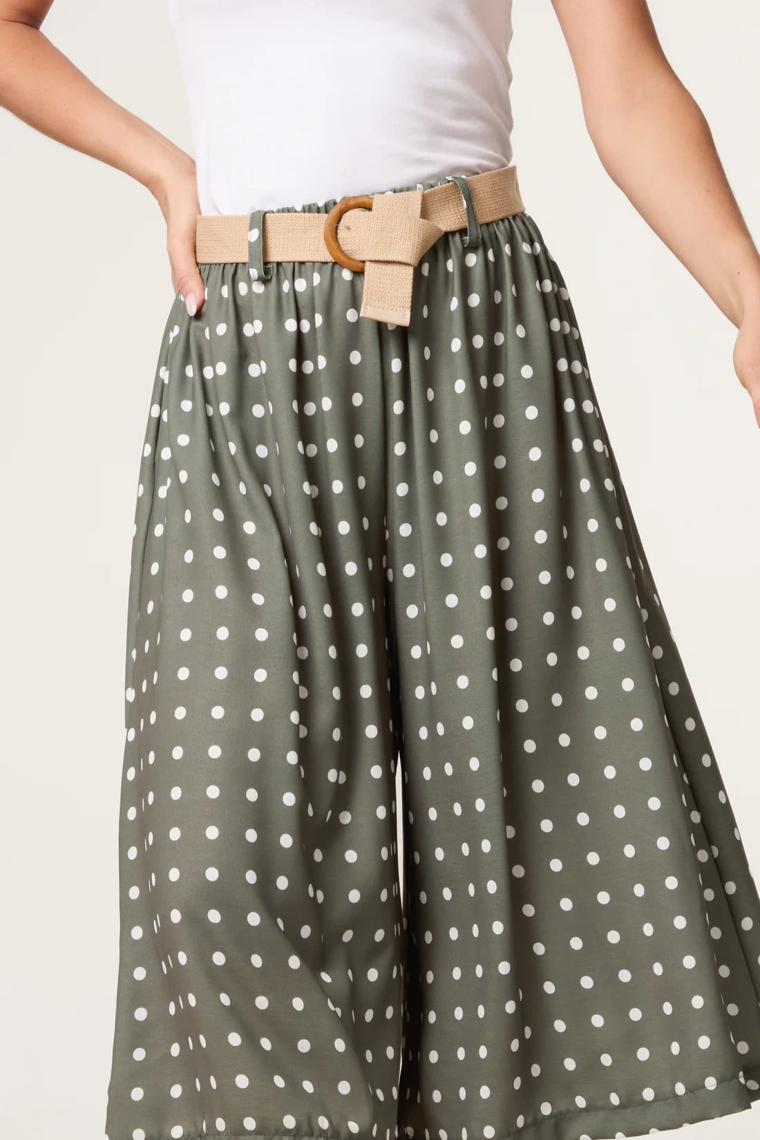 Belted Polka Culotte
