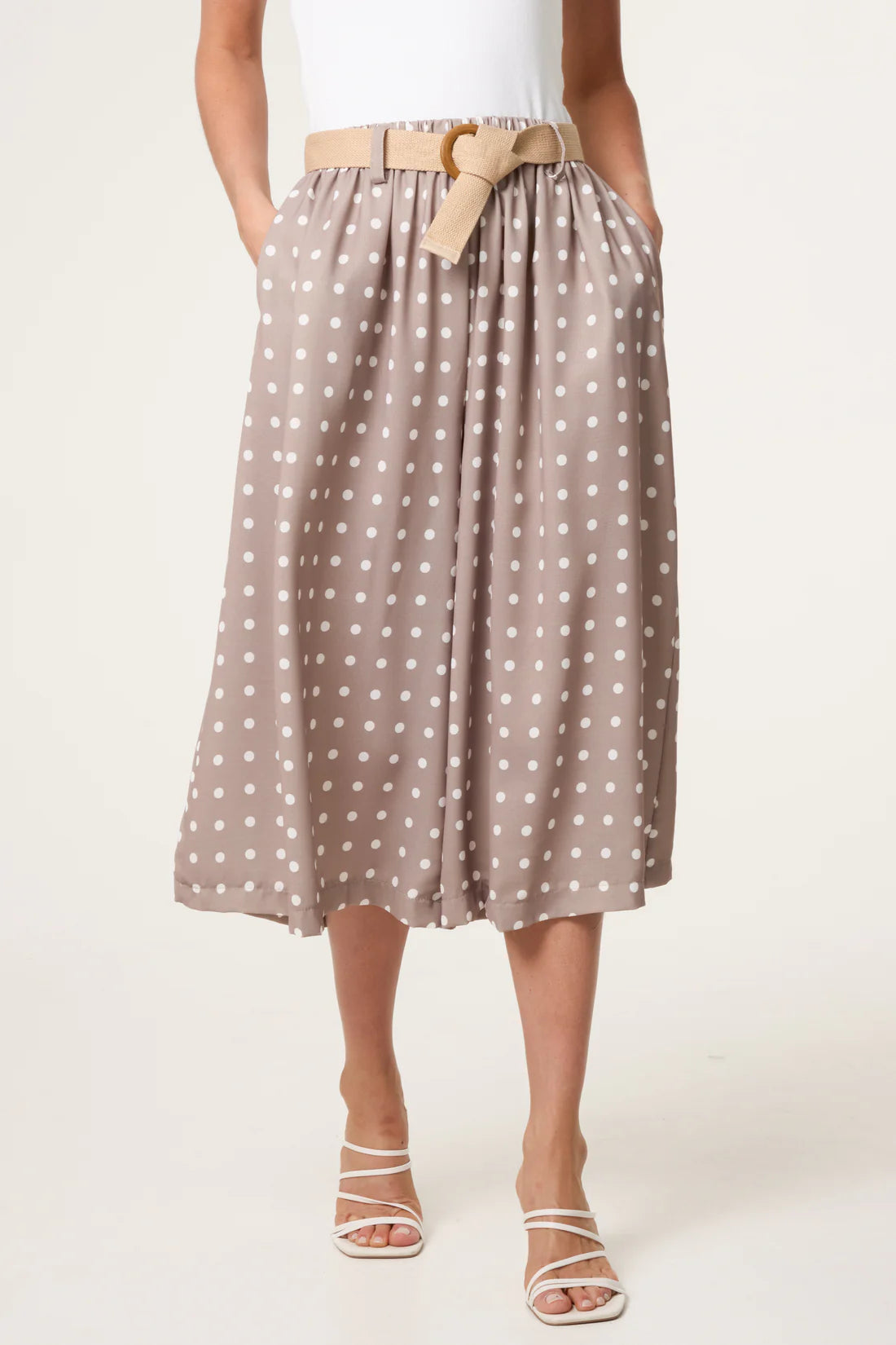 Belted Polka Culotte