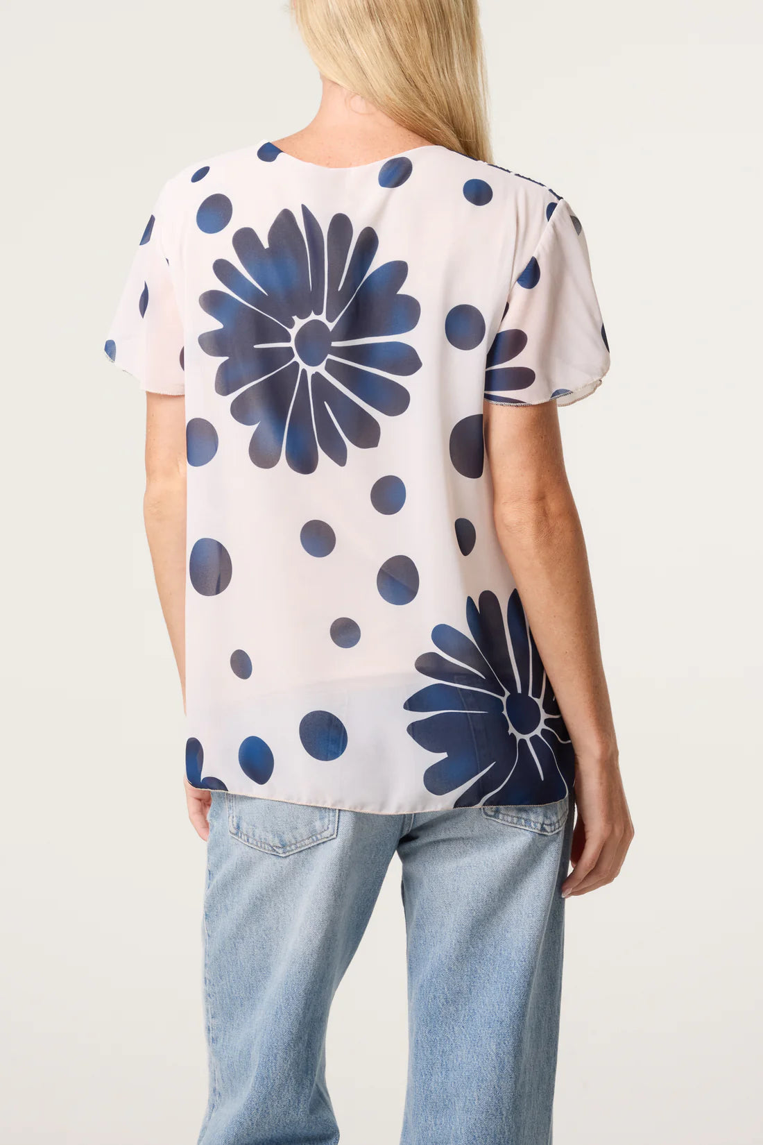 Pleat Flower Blouse